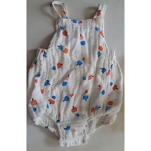 Angel Dear Popscicles Bombpops 0-3 Months Soft Gauzy Lightweight Bubble Sunsuit